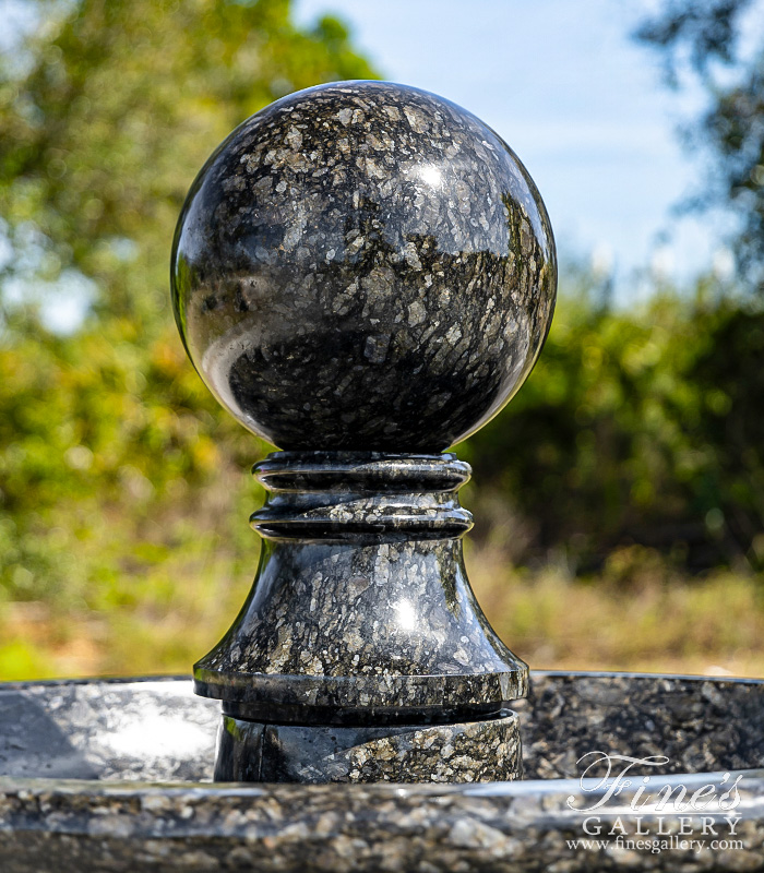 Marble Fountains  - Contemporary Black Granite Sphere Fountain - MF-1645